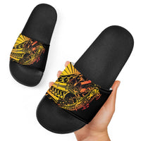 Gradient Marquesas Islands Slide Sandals Marquesan Matatiki Hammerhead Shark Patutiki LT14 - Polynesian Pride