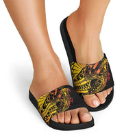 Gradient Marquesas Islands Slide Sandals Marquesan Matatiki Hammerhead Shark Patutiki LT14 - Polynesian Pride
