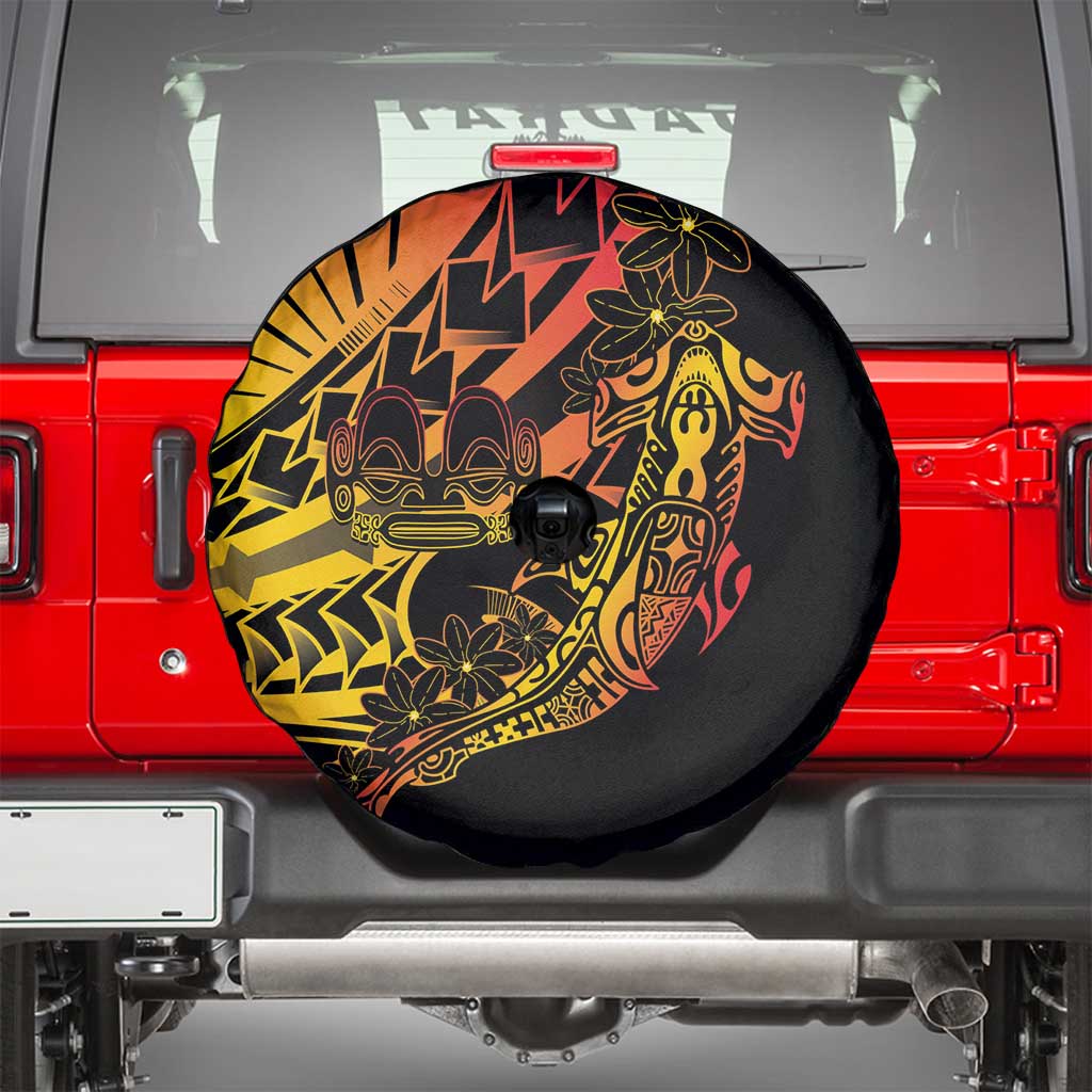 Gradient Marquesas Islands Spare Tire Cover Marquesan Matatiki Hammerhead Shark Patutiki LT14 - Polynesian Pride