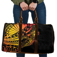 Gradient Marquesas Islands Travel Bag Marquesan Matatiki Hammerhead Shark Patutiki LT14 Yellow - Polynesian Pride