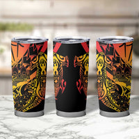 Gradient Marquesas Islands Tumbler Cup Marquesan Matatiki Hammerhead Shark Patutiki LT14 - Polynesian Pride