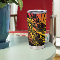 Gradient Marquesas Islands Tumbler Cup Marquesan Matatiki Hammerhead Shark Patutiki LT14 - Polynesian Pride