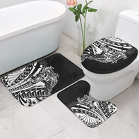 Black White Marquesas Islands Bathroom Set Marquesan Matatiki Hammerhead Shark Patutiki LT14 - Polynesian Pride