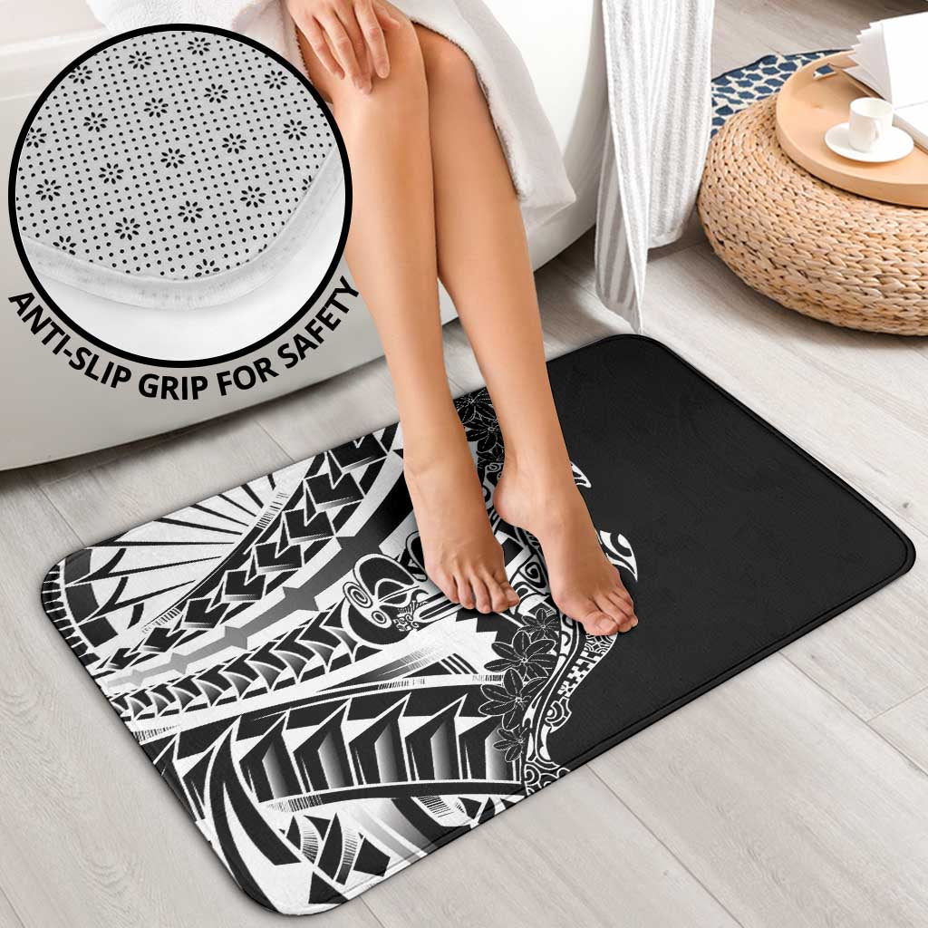 Black White Marquesas Islands Bathroom Set Marquesan Matatiki Hammerhead Shark Patutiki LT14 - Polynesian Pride