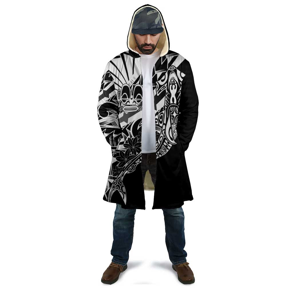 Black White Marquesas Islands Cloak Marquesan Matatiki Hammerhead Shark Patutiki LT14 - Polynesian Pride