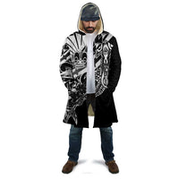 Black White Marquesas Islands Cloak Marquesan Matatiki Hammerhead Shark Patutiki LT14 - Polynesian Pride