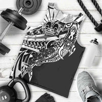 Black White Marquesas Islands Men Tank Top Marquesan Matatiki Hammerhead Shark Patutiki LT14 - Polynesian Pride