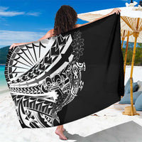 Black White Marquesas Islands Sarong Marquesan Matatiki Hammerhead Shark Patutiki LT14 One Size 44 x 66 inches Black - Polynesian Pride