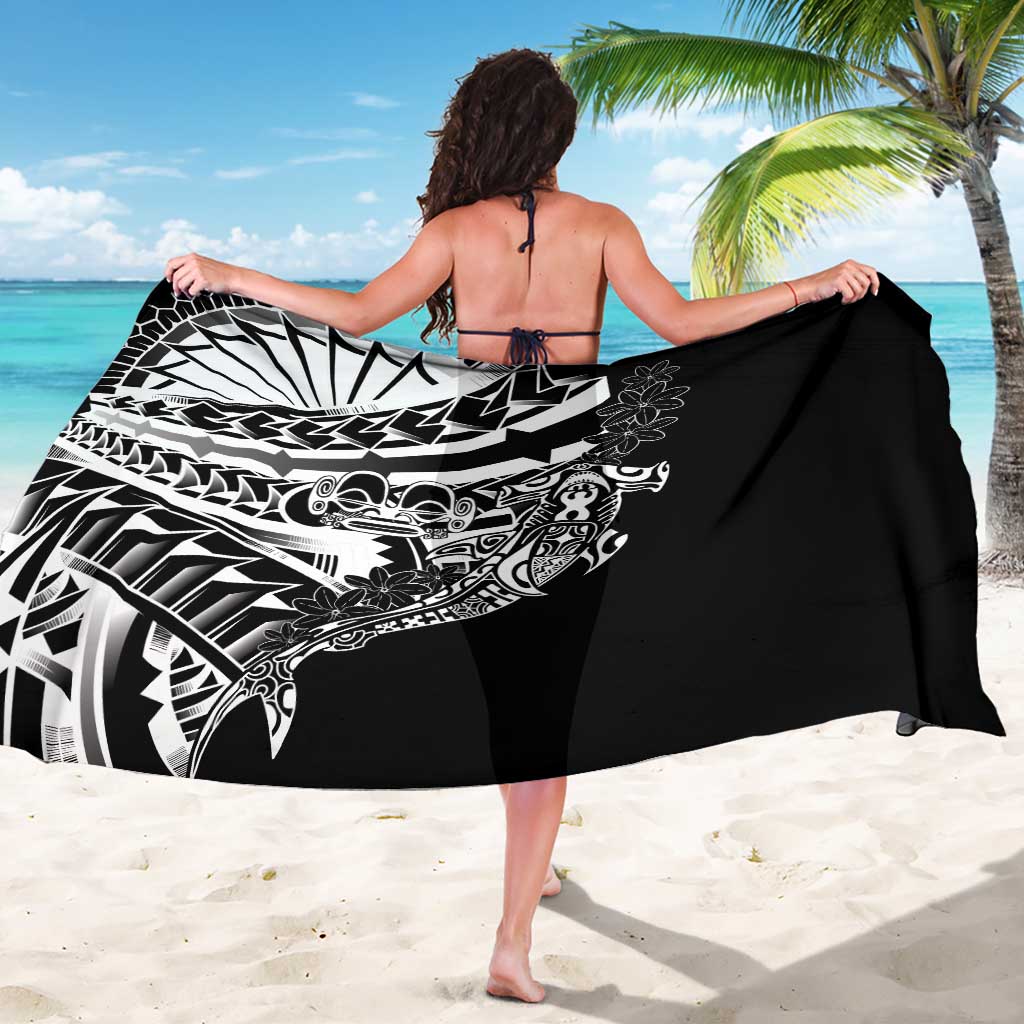 Black White Marquesas Islands Sarong Marquesan Matatiki Hammerhead Shark Patutiki LT14 - Polynesian Pride