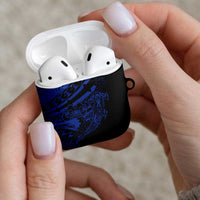 Blue Marquesas Islands AirPods Case Marquesan Matatiki Hammerhead Shark Patutiki LT14 - Polynesian Pride