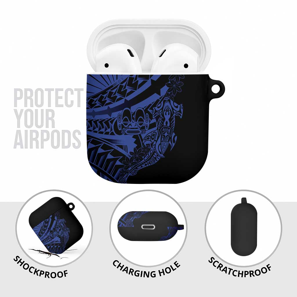 Blue Marquesas Islands AirPods Case Marquesan Matatiki Hammerhead Shark Patutiki LT14 - Polynesian Pride