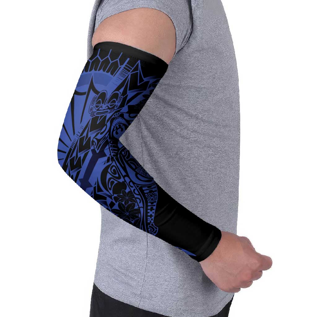 Blue Marquesas Islands Arm Sleeves Marquesan Matatiki Hammerhead Shark Patutiki LT14 - Polynesian Pride