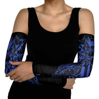 Blue Marquesas Islands Arm Sleeves Marquesan Matatiki Hammerhead Shark Patutiki LT14 - Polynesian Pride