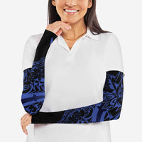 Blue Marquesas Islands Arm Sleeves Marquesan Matatiki Hammerhead Shark Patutiki LT14 - Polynesian Pride
