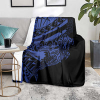 Blue Marquesas Islands Blanket Marquesan Matatiki Hammerhead Shark Patutiki LT14 - Polynesian Pride