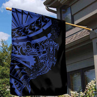 Blue Marquesas Islands Garden Flag Marquesan Matatiki Hammerhead Shark Patutiki LT14 - Polynesian Pride