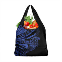 Blue Marquesas Islands Grocery Bag Marquesan Matatiki Hammerhead Shark Patutiki LT14 1-pack One Size Blue - Polynesian Pride