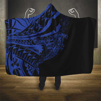 Blue Marquesas Islands Hooded Blanket Marquesan Matatiki Hammerhead Shark Patutiki LT14 - Polynesian Pride