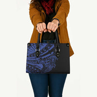 Blue Marquesas Islands Leather Bag Marquesan Matatiki Hammerhead Shark Patutiki LT14 - Polynesian Pride