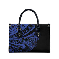 Blue Marquesas Islands Leather Bag Marquesan Matatiki Hammerhead Shark Patutiki LT14 - Polynesian Pride