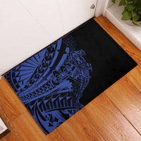 Blue Marquesas Islands Rubber Doormat Marquesan Matatiki Hammerhead Shark Patutiki LT14 - Polynesian Pride