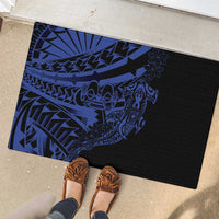Blue Marquesas Islands Rubber Doormat Marquesan Matatiki Hammerhead Shark Patutiki LT14 - Polynesian Pride