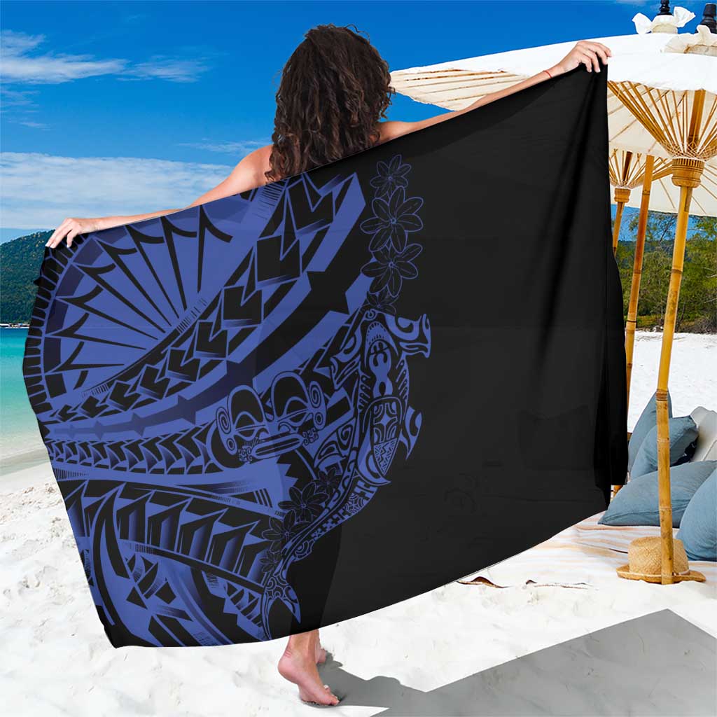 Blue Marquesas Islands Sarong Marquesan Matatiki Hammerhead Shark Patutiki LT14 One Size 44 x 66 inches Blue - Polynesian Pride