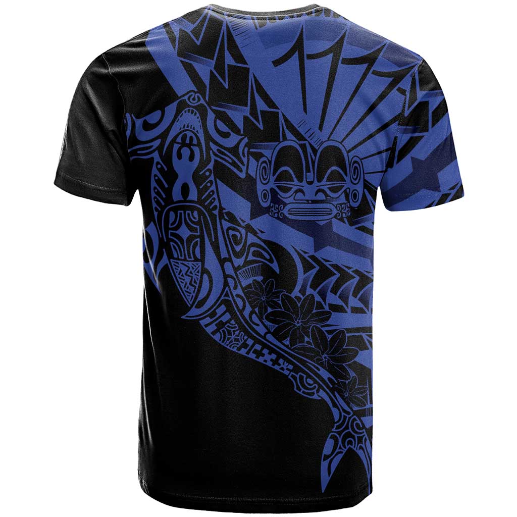 Blue Marquesas Islands T Shirt Marquesan Matatiki Hammerhead Shark Patutiki LT14 - Polynesian Pride