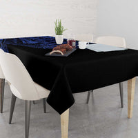 Blue Marquesas Islands Tablecloth Marquesan Matatiki Hammerhead Shark Patutiki LT14 - Polynesian Pride