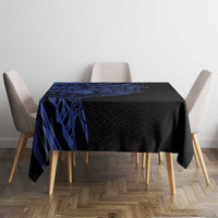 Blue Marquesas Islands Tablecloth Marquesan Matatiki Hammerhead Shark Patutiki LT14 - Polynesian Pride