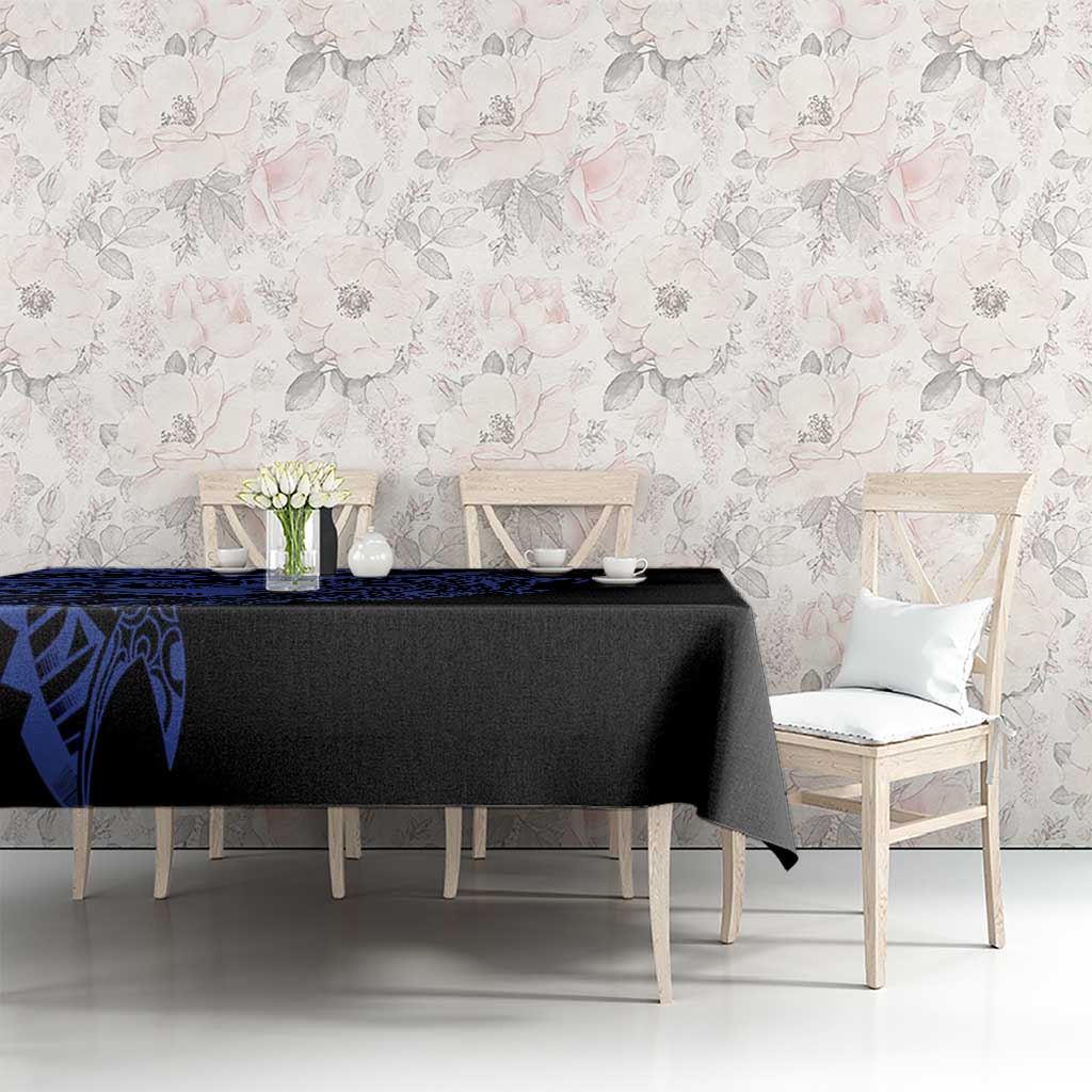 Blue Marquesas Islands Tablecloth Marquesan Matatiki Hammerhead Shark Patutiki LT14 - Polynesian Pride