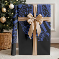 Blue Marquesas Islands Wrapping Paper Marquesan Matatiki Hammerhead Shark Patutiki LT14 - Polynesian Pride