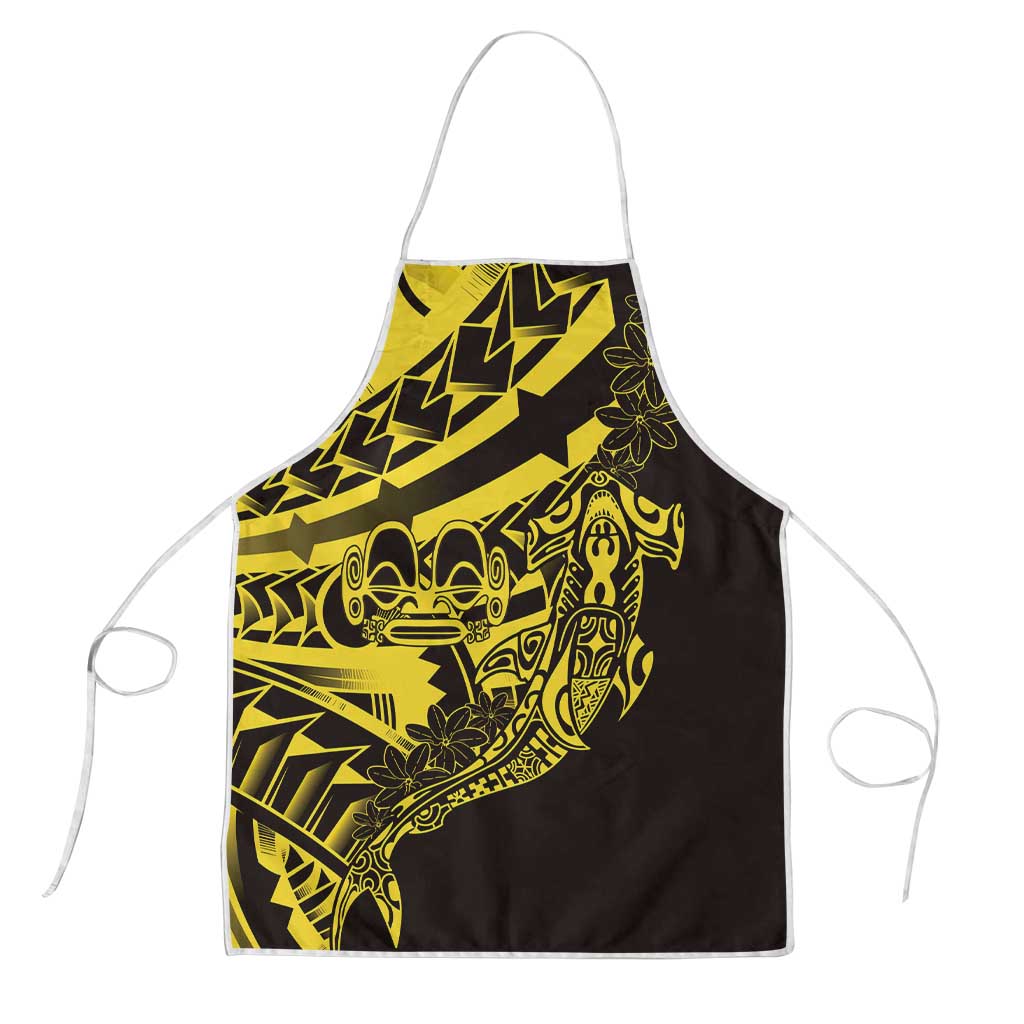 Yellow Marquesas Islands Apron Marquesan Matatiki Hammerhead Shark Patutiki LT14 Yellow - Polynesian Pride