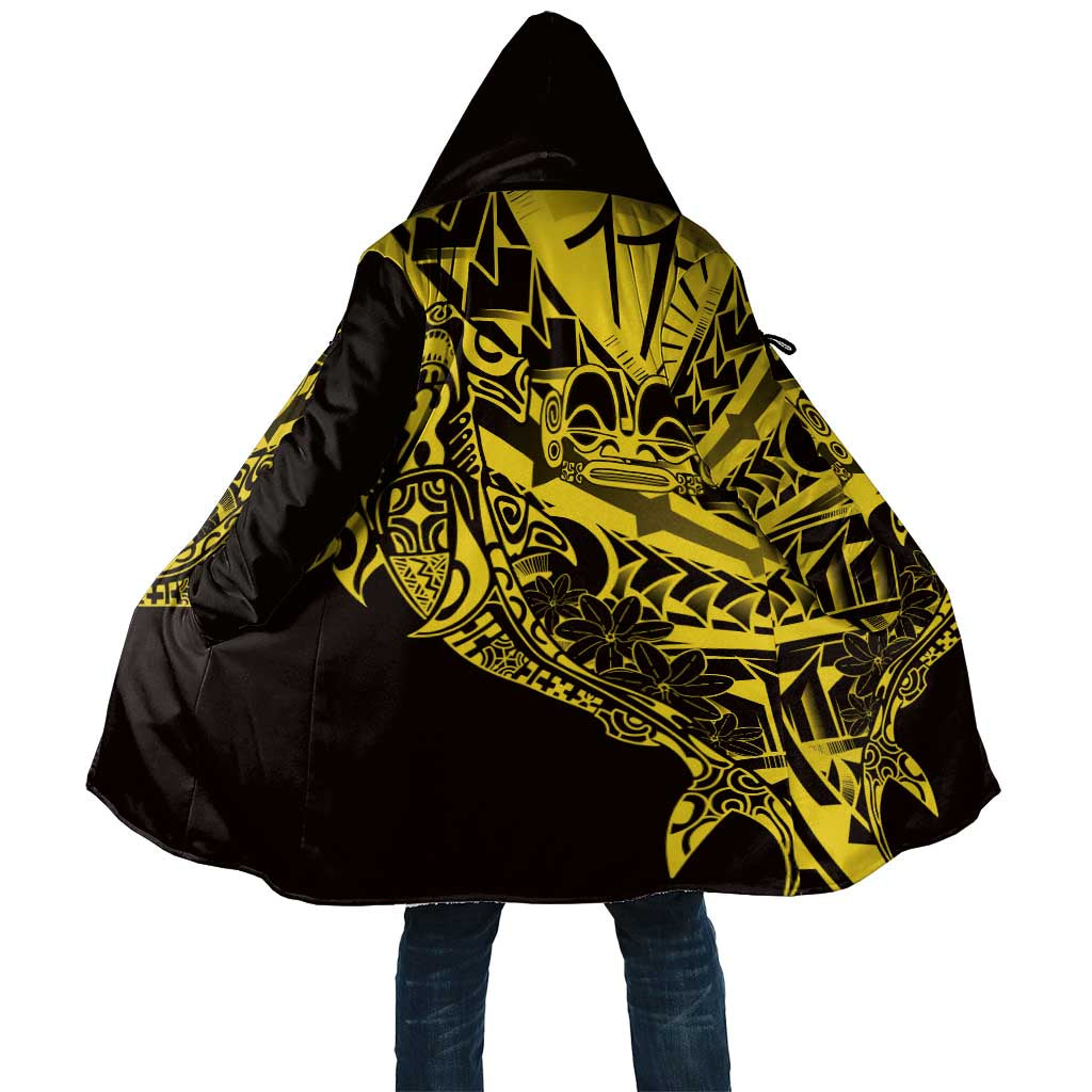 Yellow Marquesas Islands Cloak Marquesan Matatiki Hammerhead Shark Patutiki LT14 Unisex Yellow - Polynesian Pride