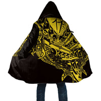 Yellow Marquesas Islands Cloak Marquesan Matatiki Hammerhead Shark Patutiki LT14 Unisex Yellow - Polynesian Pride