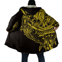 Yellow Marquesas Islands Cloak Marquesan Matatiki Hammerhead Shark Patutiki LT14 - Polynesian Pride