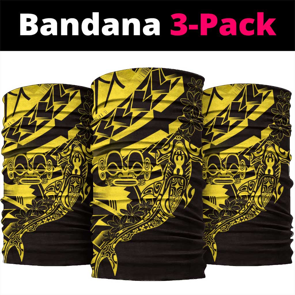 Yellow Marquesas Islands Neck Gaiter Marquesan Matatiki Hammerhead Shark Patutiki LT14 package One Size: 25*50cm Yellow - Polynesian Pride