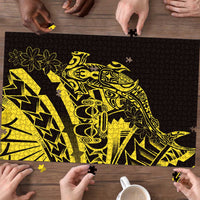 Yellow Marquesas Islands Puzzle Marquesan Matatiki Hammerhead Shark Patutiki LT14 - Polynesian Pride