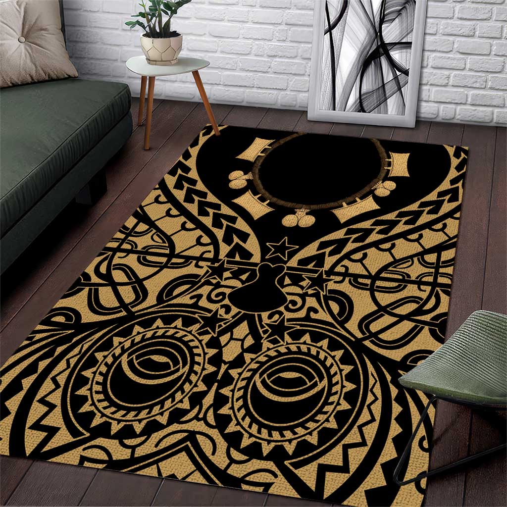 Austral Islands Area Rug Tuhaa Pae Penu Stars Necklace Gold LT14 Gold - Polynesian Pride