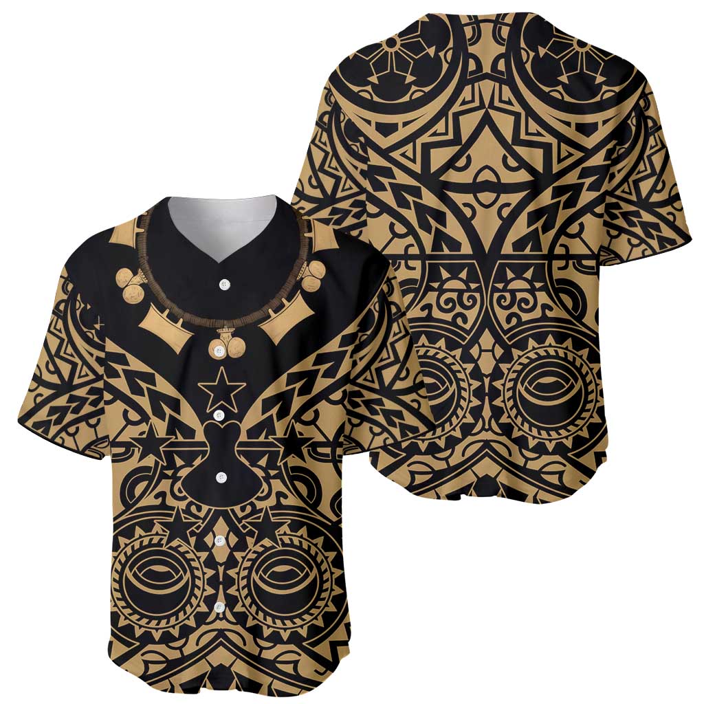 Austral Islands Baseball Jersey Tuhaa Pae Penu Stars Necklace Gold LT14 - Polynesian Pride
