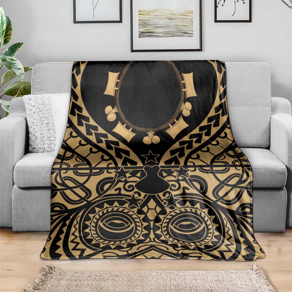 Austral Islands Blanket Tuhaa Pae Penu Stars Necklace Gold LT14 - Polynesian Pride