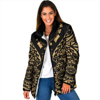 Austral Islands Padded Jacket Tuhaa Pae Penu Stars Necklace Gold LT14 Women Gold - Polynesian Pride