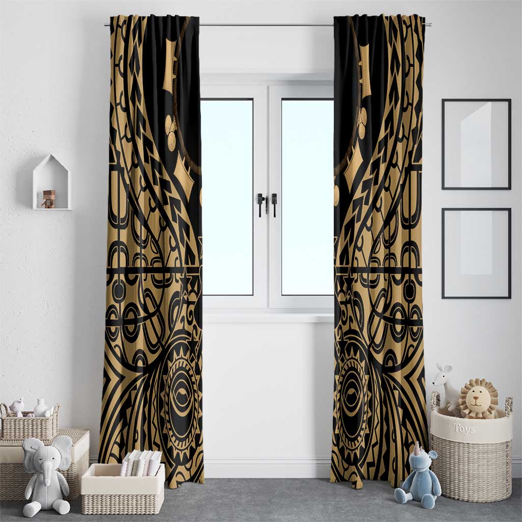 Austral Islands Window Curtain Tuhaa Pae Penu Stars Necklace Gold LT14 - Polynesian Pride