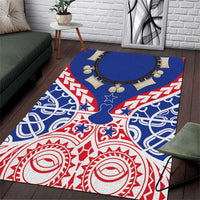 Austral Islands Area Rug Tuhaa Pae Penu Stars Necklace Red LT14 Red - Polynesian Pride