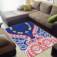 Austral Islands Area Rug Tuhaa Pae Penu Stars Necklace Red LT14 - Polynesian Pride