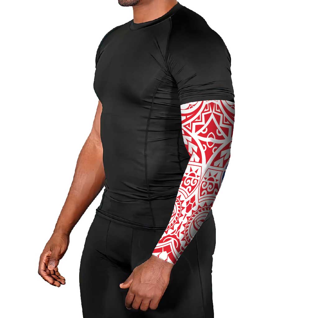 Austral Islands Arm Sleeves Tuhaa Pae Penu Stars Necklace Red LT14 - Polynesian Pride