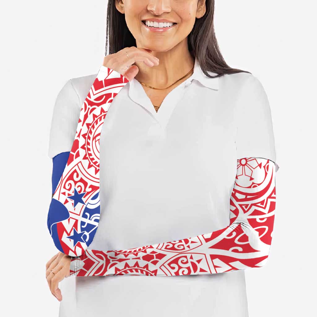 Austral Islands Arm Sleeves Tuhaa Pae Penu Stars Necklace Red LT14 - Polynesian Pride