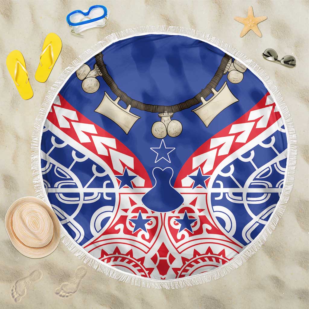 Austral Islands Beach Blanket Tuhaa Pae Penu Stars Necklace Red LT14 One Size 150cm Red - Polynesian Pride