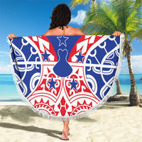 Austral Islands Beach Blanket Tuhaa Pae Penu Stars Necklace Red LT14 - Polynesian Pride