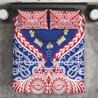 Austral Islands Bedding Set Tuhaa Pae Penu Stars Necklace Red LT14 Red - Polynesian Pride